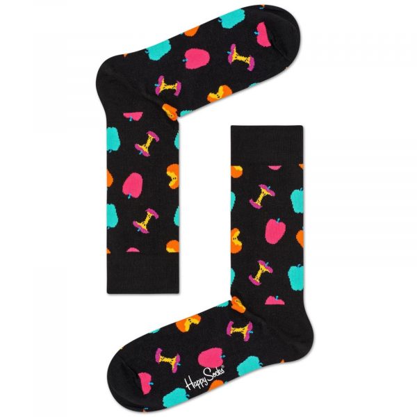 Happy Socks Apple Sokken, Zwart