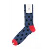 Happy Socks Big Dot sokken - blauw/rood