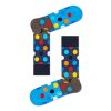 Happy Socks Big Dot Sokken, Grijs/Blauw, Maat 36-40