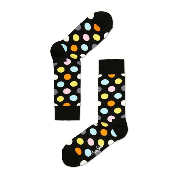 Happy Socks Big Dot Sokken - Zwart/Multi