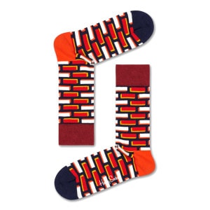Happy Socks Brick Sokken - Rood/Oranje