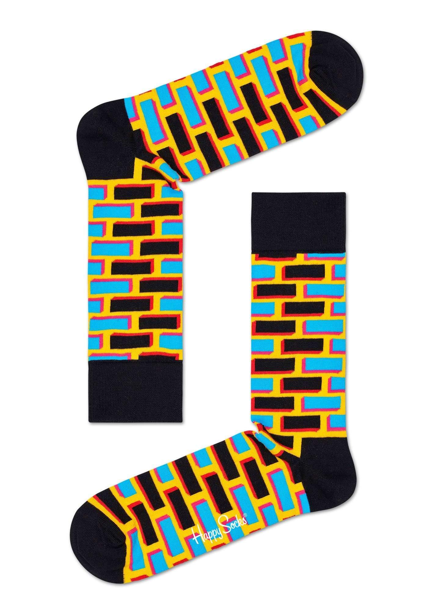 Happy Socks Brick Sokken, Geel