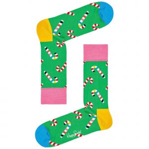 Happy Socks Candy Cane Sokken, Groen/Multi
