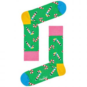 Happy Socks Candy Cane Sokken, Groen/Multi