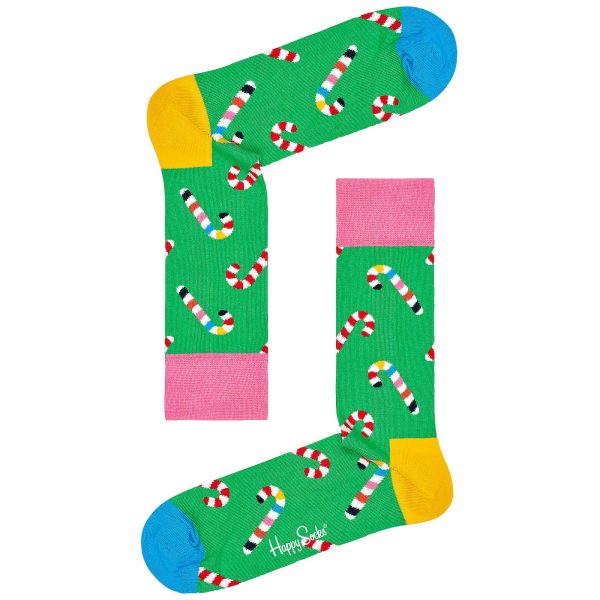 Happy Socks Candy Cane Sokken, Groen/Multi