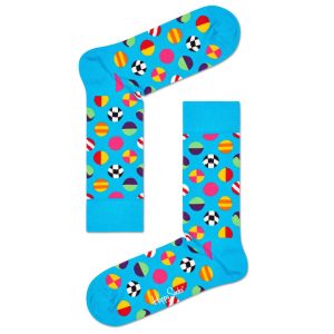 Happy Socks Clashing Dot Sokken, Blauw