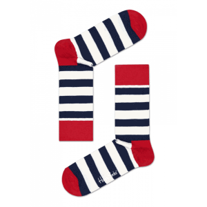Happy Socks Stripe Sokken, Blauw/Wit/Rood