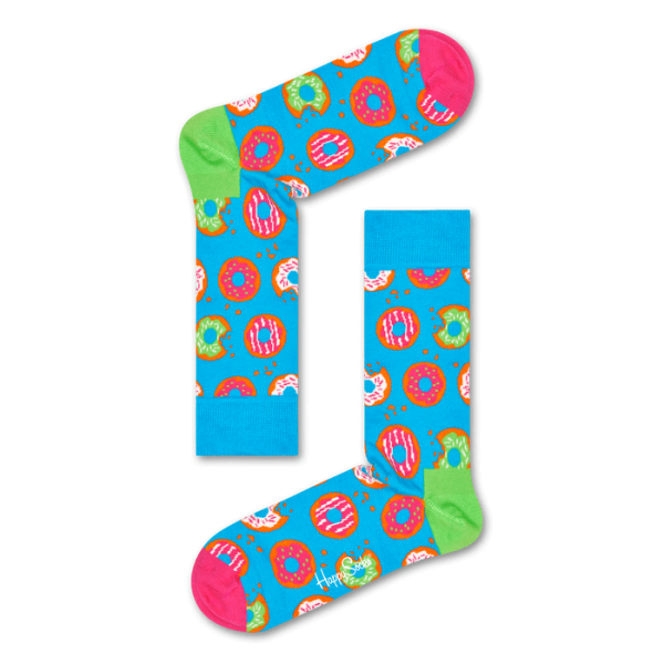 Happy Socks Donut Sokken, Lichtblauw, Maat 36-40