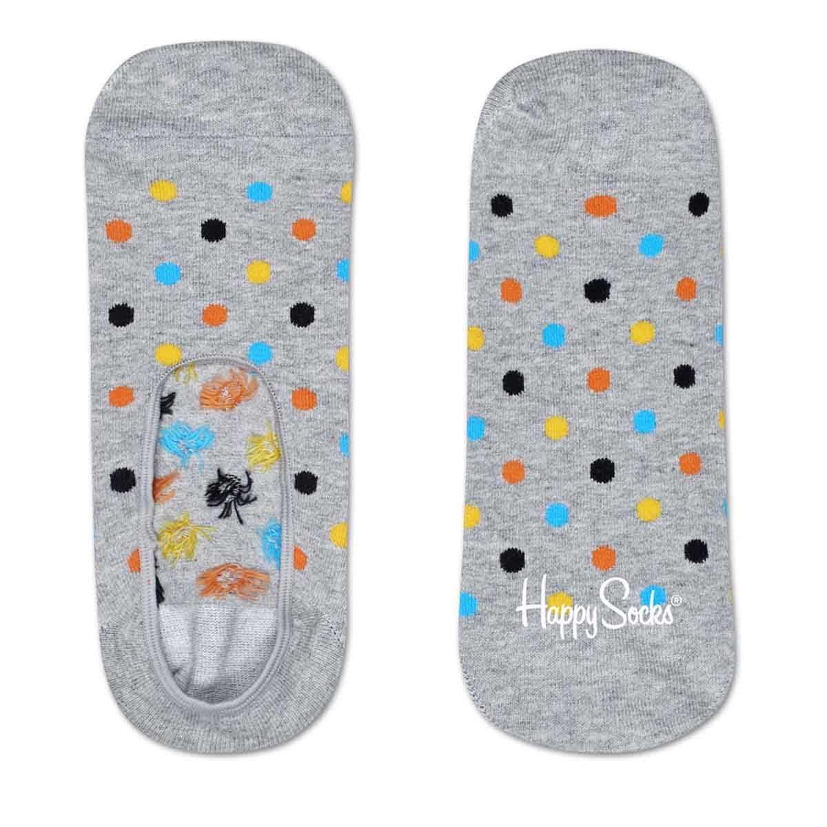 Happy Socks Dot Liner sokken - Footies - grijs