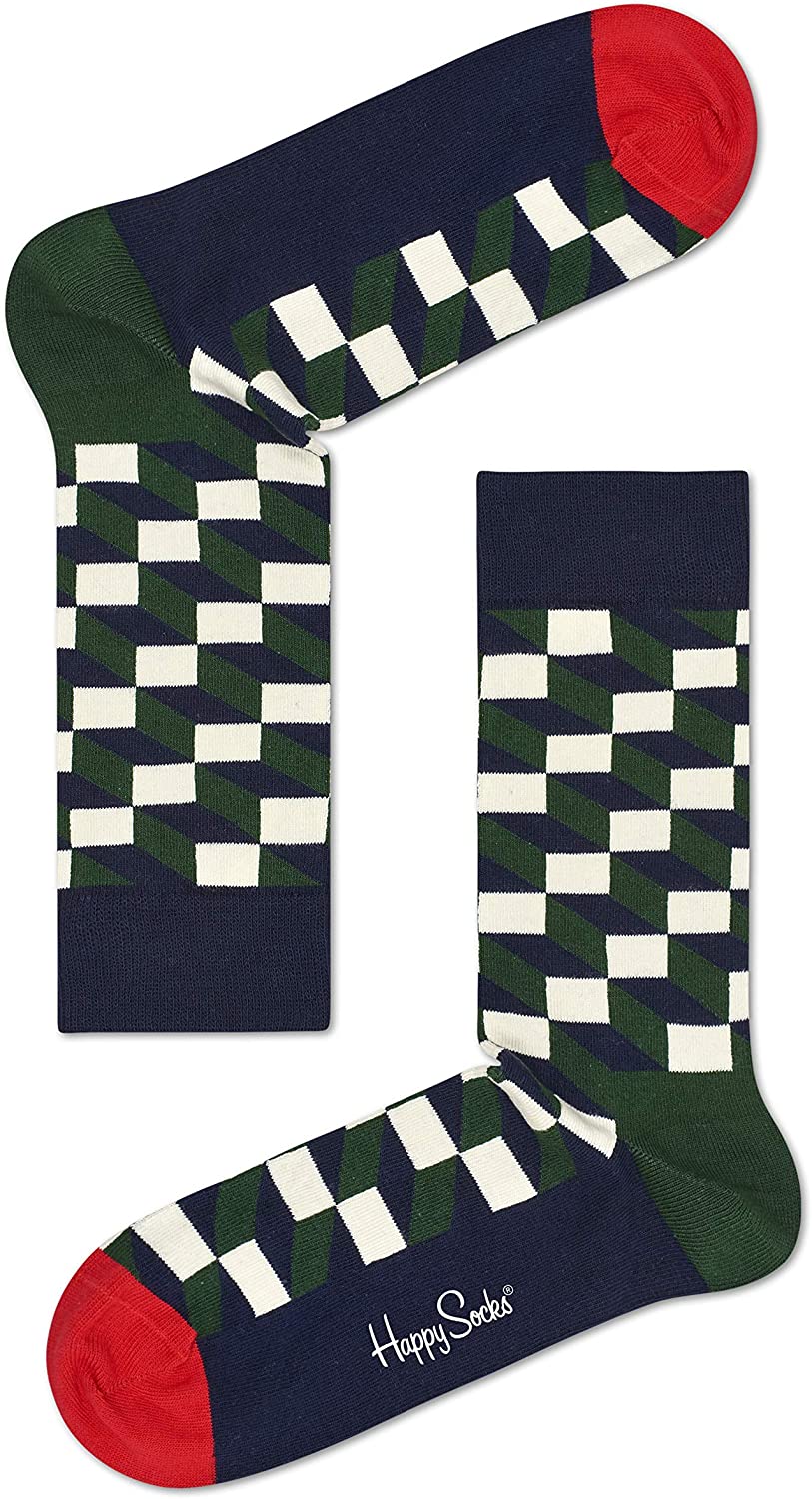 Happy Socks Filled Optic Sokken, Groen