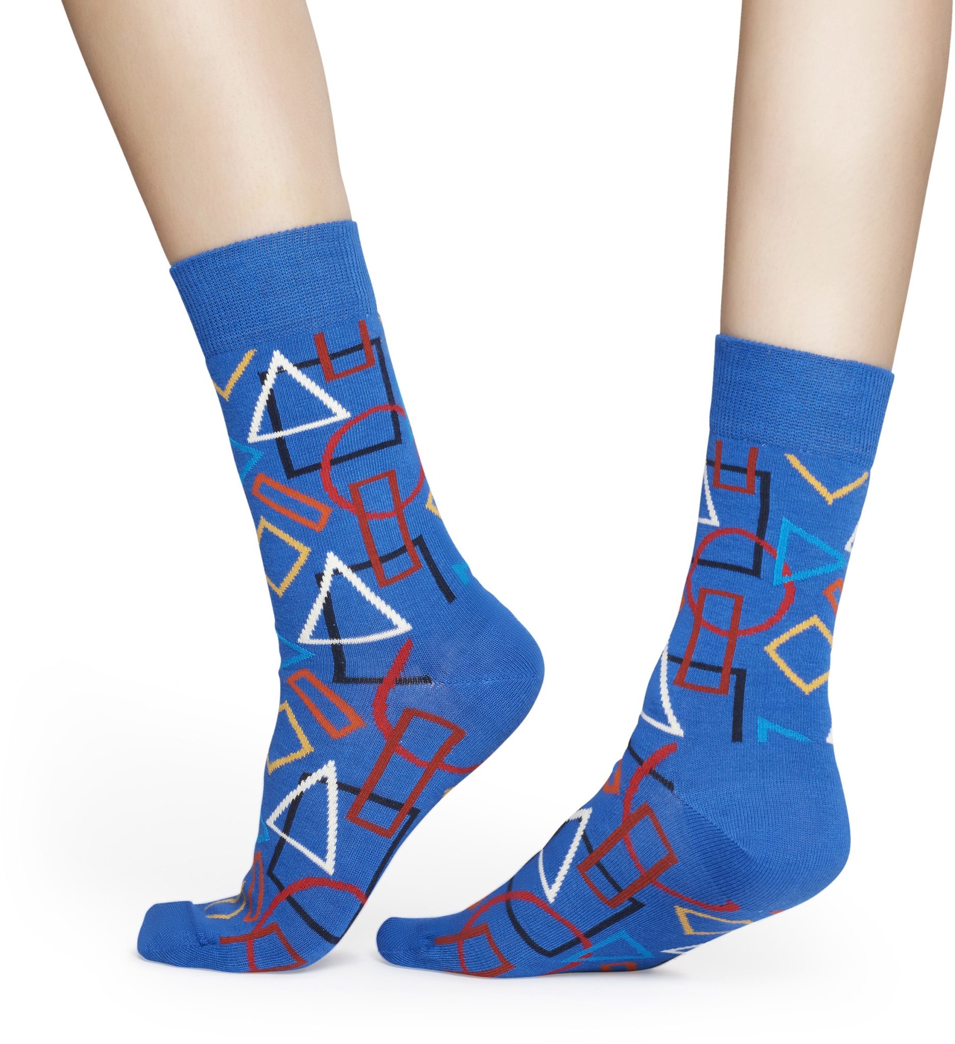 Happy Socks Geometric Sokken, Blauw