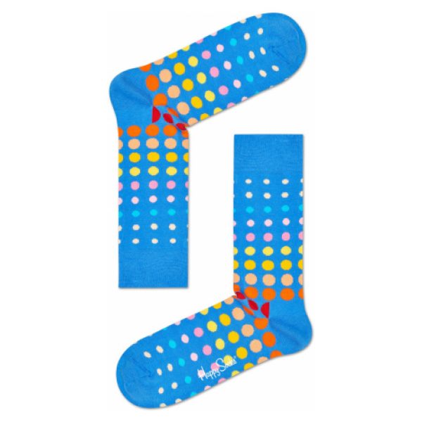 Happy Socks Faded Disco Sokken, Blauw