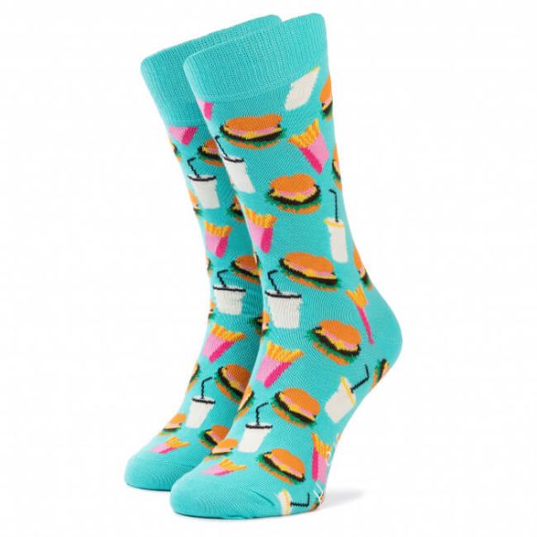 Happy Socks Hamburger Sokken, Turquoise