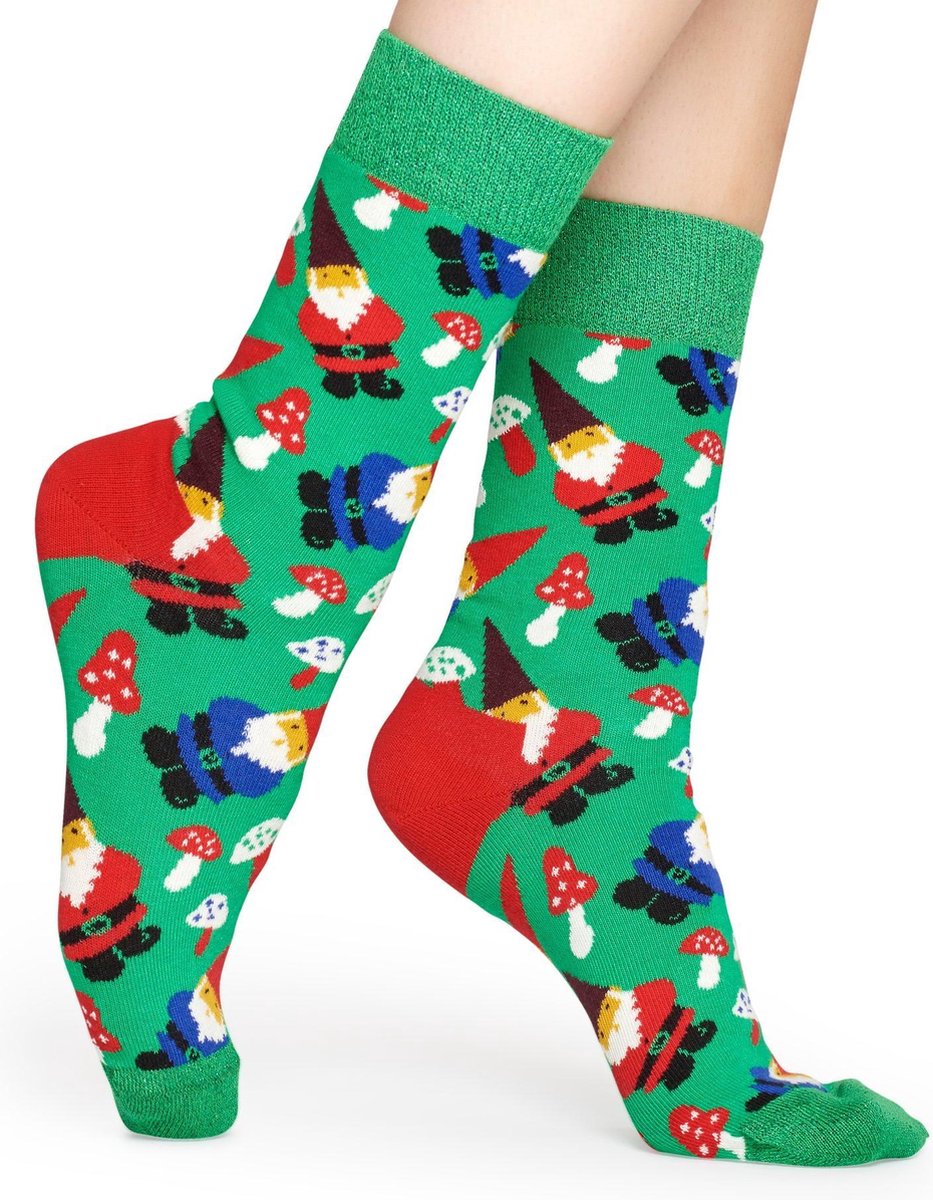 Happy Socks, Happy Holiday, Christmas - Garden Gnome, Groen