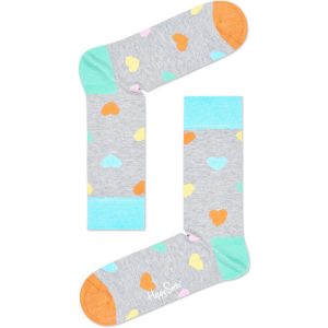 Happy Socks Heart Sokken, Pastel Grijs