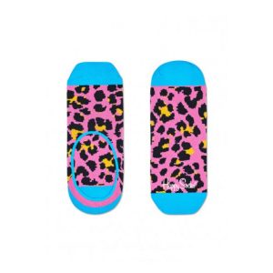 Happy Socks Leopard Liner Sokken, Footies, Roze/Blauw