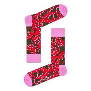 Happy Socks Marble Sokken - Roze/Rood