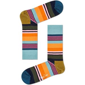 Happy Socks Multi Stripe Sokken, Groen/Blauw