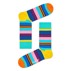 Happy Socks Multi Stripe Sokken, Turquoise