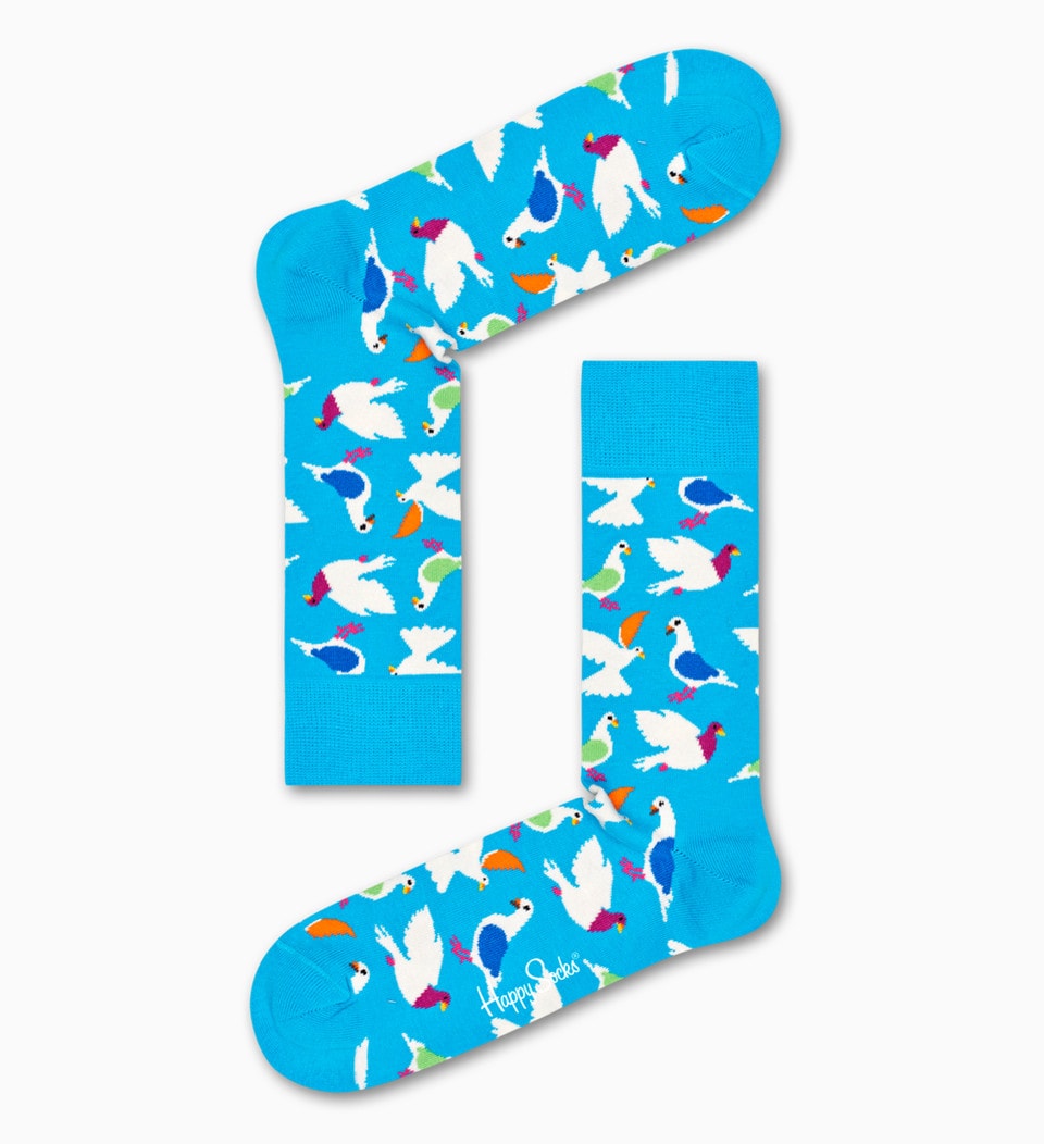Happy Socks Pigeon Sokken, Blauw
