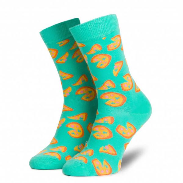 Happy Socks Pizza Sokken, Turquoise