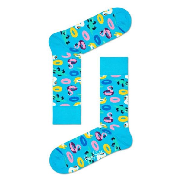 Happy Socks Pool Party Sokken, Lichtblauw