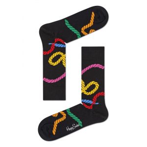 Happy Socks Rope Sokken, Zwart/Multi