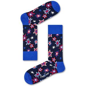 Happy Socks Bang Bang Fireworks Sokken, Blauw