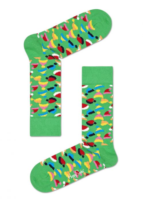 Happy Socks Santas Hat Sokken - Groen