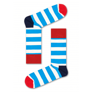 Happy Socks Stripe Sokken, Rood/Blauw/Wit