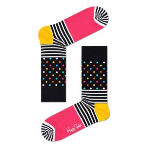 Happy Socks Stripes Dots Sokken, Zwart/Multi