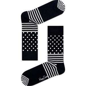 Happy Socks Stripes & Dots Sokken, Zwart/Wit