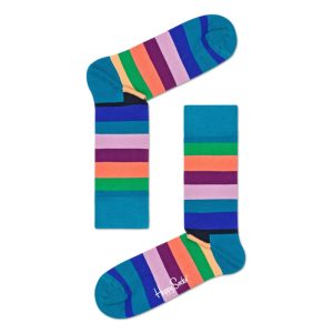 Happy Socks Stripes Sokken, Blauwgroen, Maat 36-40