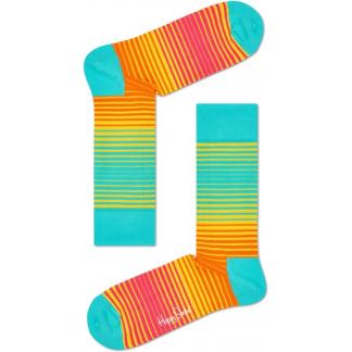 Happy Socks Sunrise Stripe sokken - turquoise