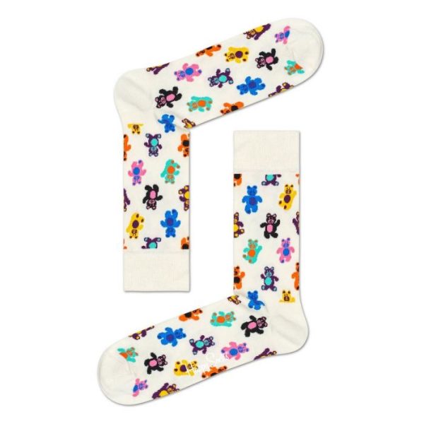 Happy Socks Teddy Bear Sokken - Wit