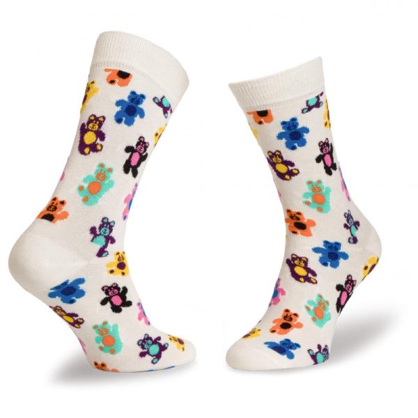 Happy Socks Teddy Bear Sokken - Wit