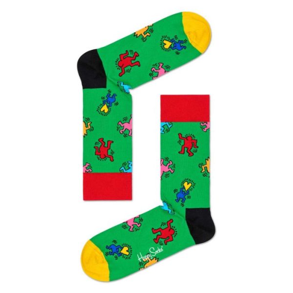 Happy Socks x Keith Haring: Dancing, Groen
