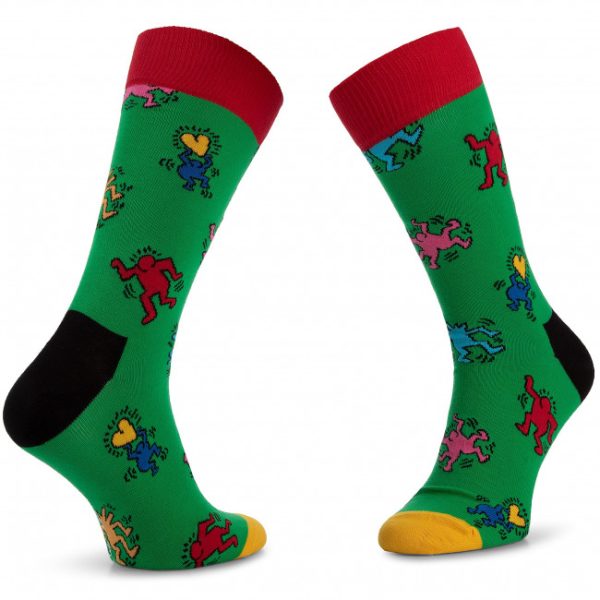 Happy Socks x Keith Haring: Dancing, Groen
