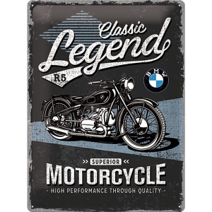 BMW Classic Legend Motor - Metalen Wandplaat