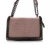 Ivy Croco Crossbody Tas, Lichtbruin