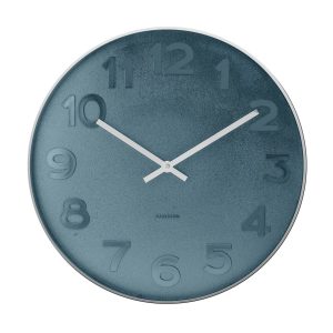 Karlsson Mr. Blue Numbers wandklok - blauw - 37,5cm
