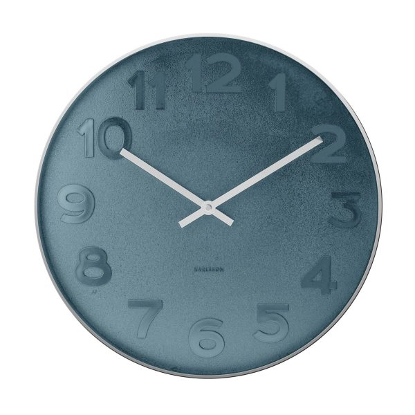 Karlsson Mr. Blue Numbers wandklok - blauw - 37,5cm