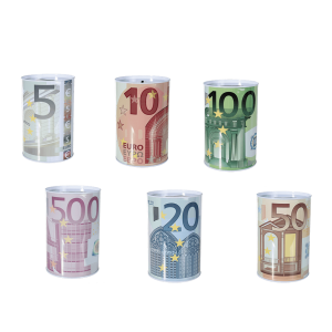 Eurobiljet Blik Spaarpot