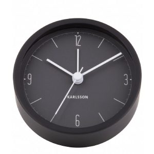 Karlsson Alarm Klok Numbers & Lines Zwart