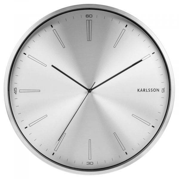 Karlsson Distinct Wandklok - geborsteld staal - 40cm
