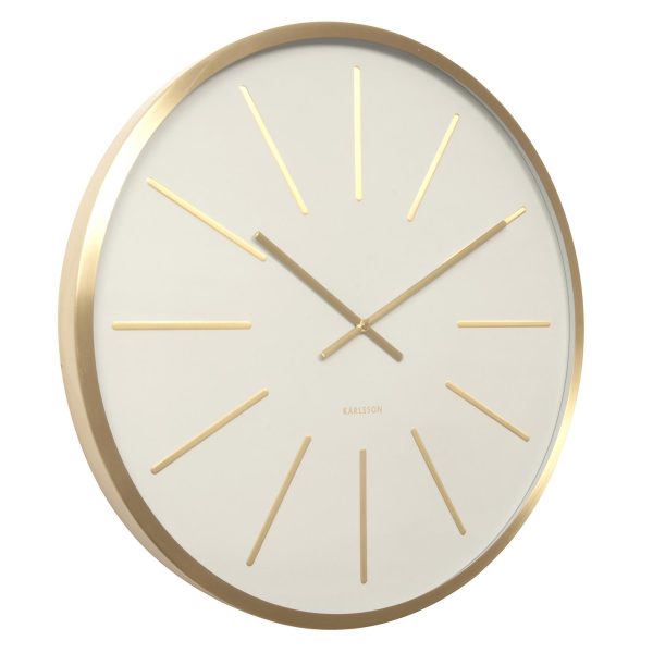 Karlsson Maxiemus Brass Wandklok, Wit - 60cm