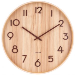 Karlsson Wandklok Pure Basswood Large - Licht Hout