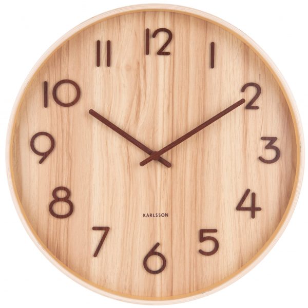 Karlsson Wandklok Pure Basswood Large - Licht Hout