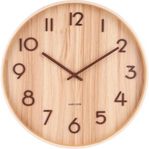 Karlsson Wandklok Pure Basswood Medium - Licht Hout