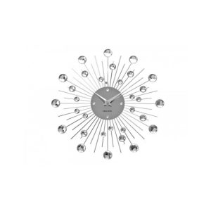 Karlsson Wandklok Sunburst - Zilver - 30CM